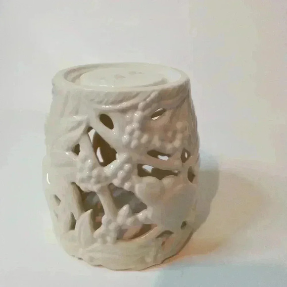 Lenox Votive/Tealight Candle Holder Filigree Forest Line 4"s w 24kt Gold Trim - Picture 5 of 7